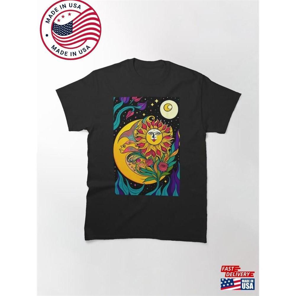 Classic  Sun Moon Stars T-Shirt